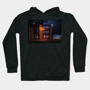 Book diorama - wide - oil paint style Hoodie